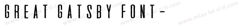 great gatsby font字体转换